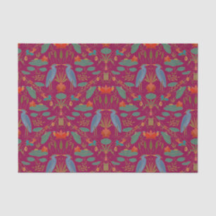 Red Arts & Crafts Heritage Heron Pond crafters' Tissue Paper