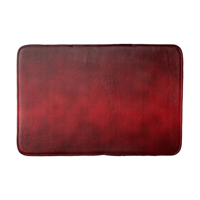 Red Artsy Gothic Ombre Bathroom Mat (Front)
