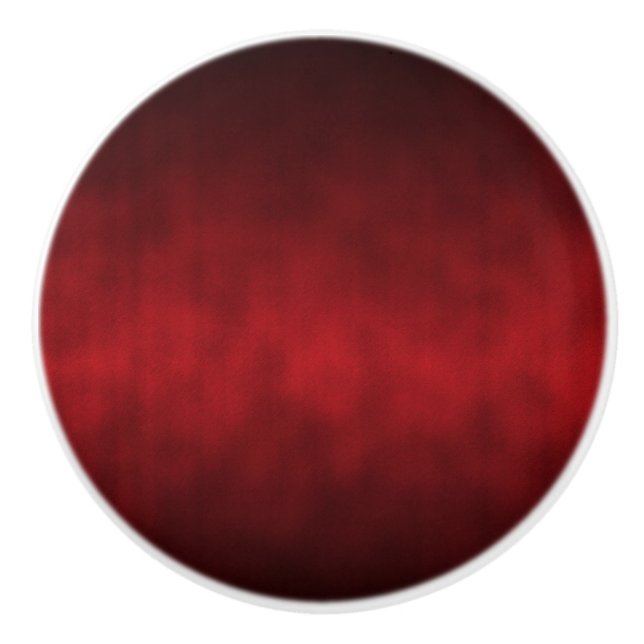 Red Artsy Gothic Ombre Ceramic Knob (Front)