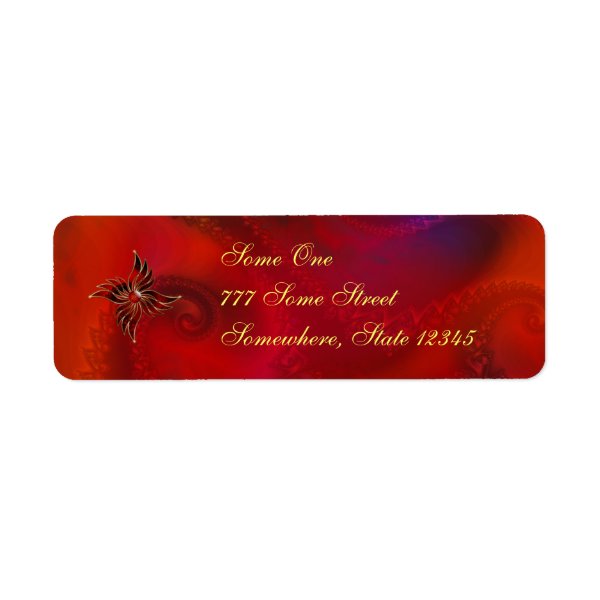 Red As the Flame Address Labels
