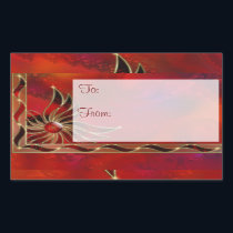 Red As the Flame Gift Tag Stickers