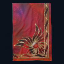 Red As the Flame Kitchen Towel