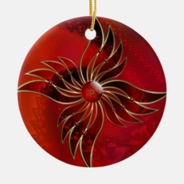 Red As the Flame Ornament (Front)