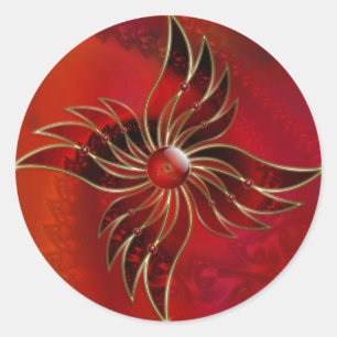 Red As the Flame Stickers