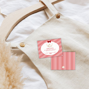 Red Asian Dumpling Diaper Raffle Baby Shower Enclosure Card