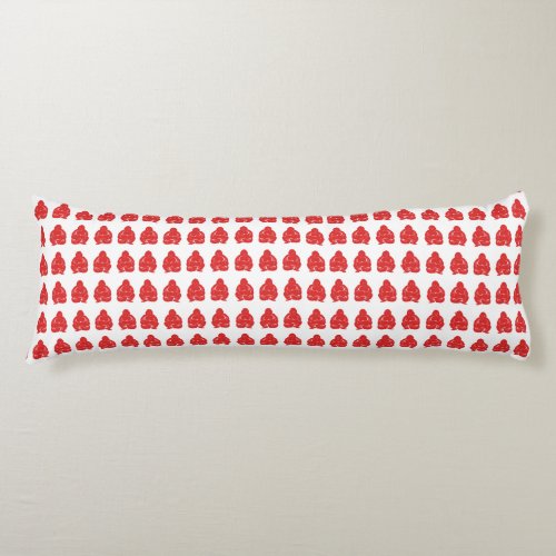 Red Asian Moods Buddah Boys Body Pillow