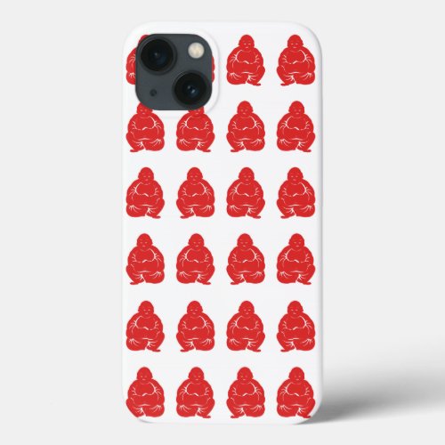 Red Asian Moods Buddah Boys iPhone 13 Case