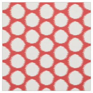 Red Asian Moods Ikat Dots Fabric