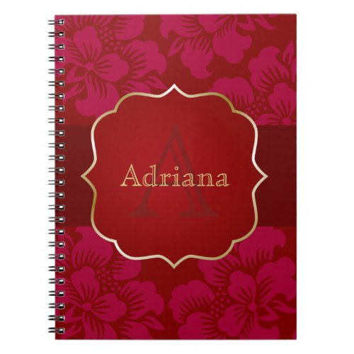 Red Asian Style Personalized Notebook