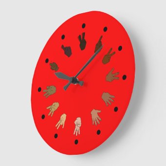 Red ASL Clock Zazzle