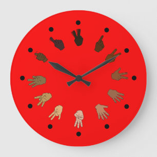 Red ASL Clock