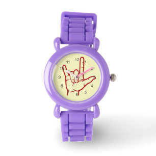 Red ASL I Love You Watch