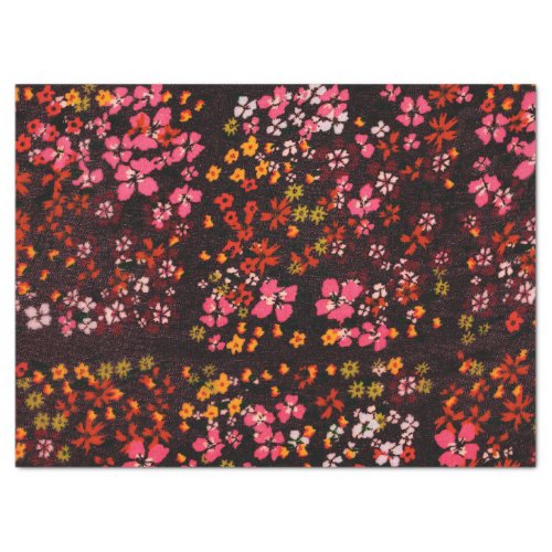Red assorted flowers Tissue Paper