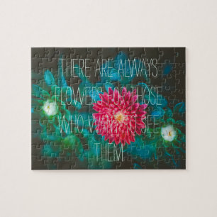 Red aster flower jigsaw puzzle