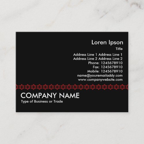 Red Asterisk Line outline _ Black Business Card