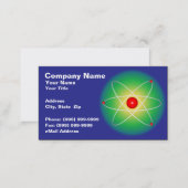 Red Atom Against a Graduated Background Calling Card (Front/Back)
