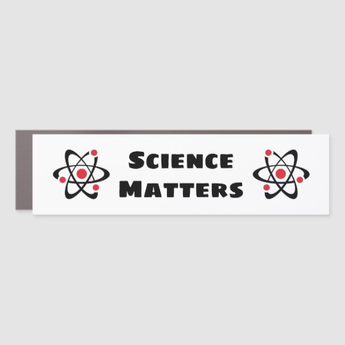 Red Atoms Science Matters Design Car Magnet