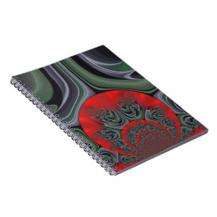 Red Aurora" Art Print Notebook