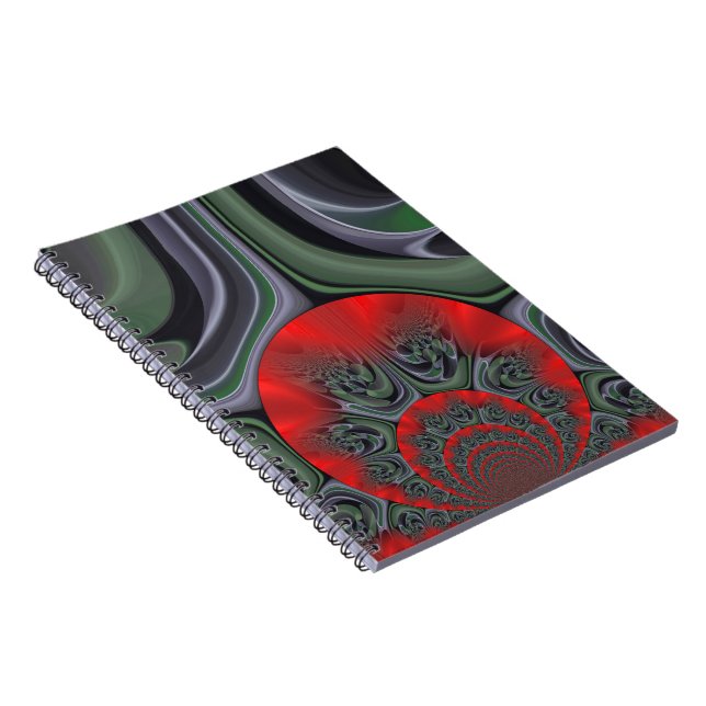Red Aurora" Art Print Notebook (Right Side)
