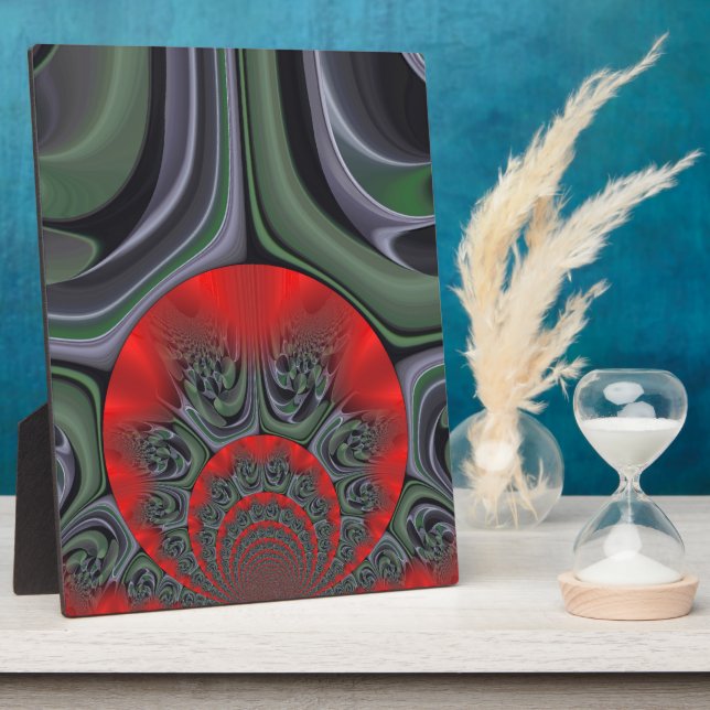 Red Aurora" Art Print Plaque (Side)