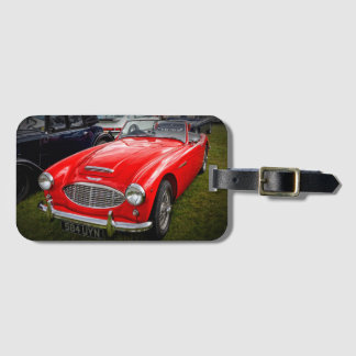 Red Austin Healey 3000 classic car Luggage Tag