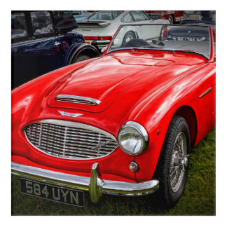 Red Austin Healey 3000 classic sports car Acrylic Print