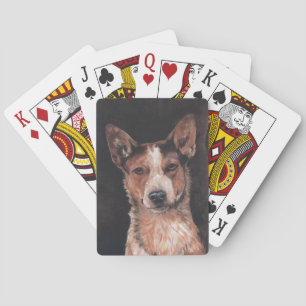 Red Australian Cattle Dog Poker Cards