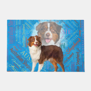 Red Australian Shepherd dogs - Aussie Doormat