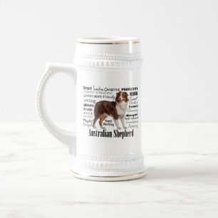 Red Australian Shepherd Traits Beer Stein