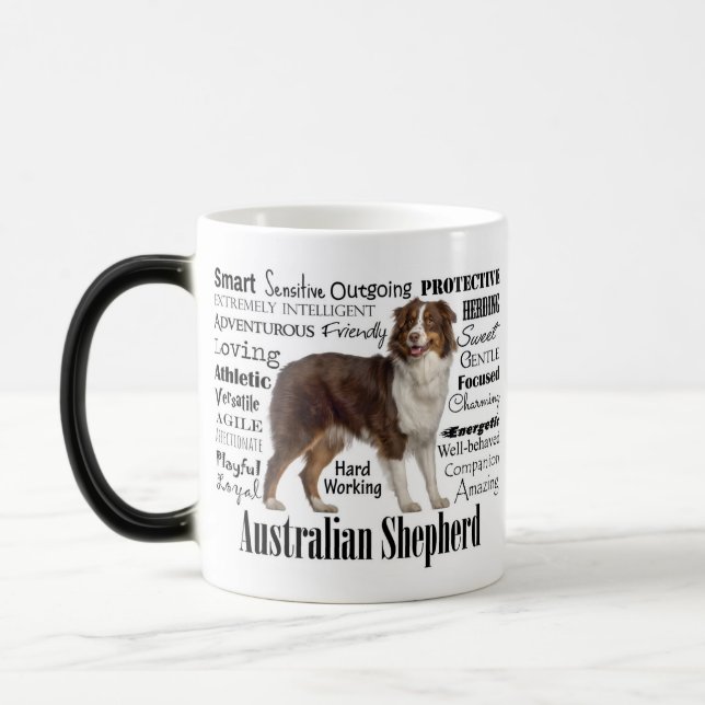 Red Australian Shepherd Traits Color Morph Mug (Left)