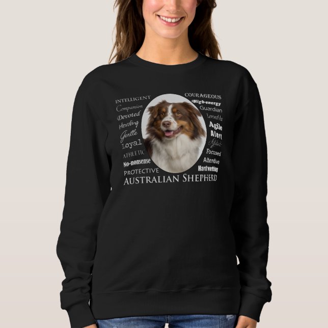 Red Australian Shepherd Traits Sweatshirt (Front)