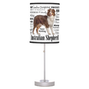 Red Australian Shepherd Traits Table Lamp