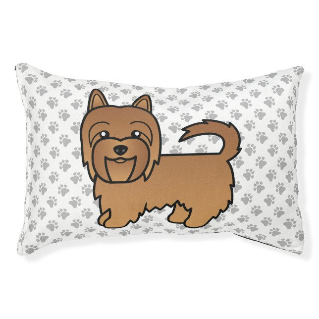 Red Australian Terrier Cute Cartoon Dog Pet Bed (Front)