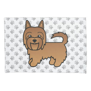 Red Australian Terrier Cute Cartoon Dog Pillow Case
