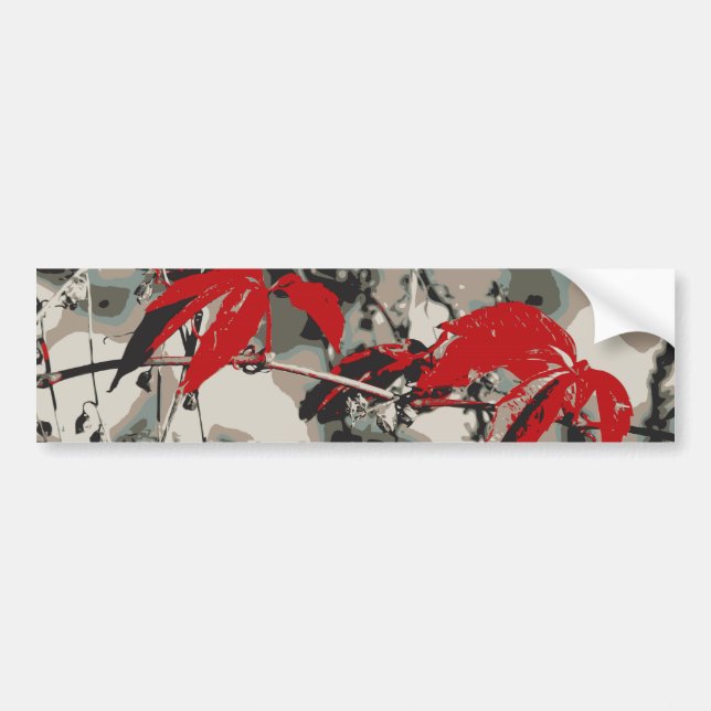 Red Autumn Bumper Sticker (Front)