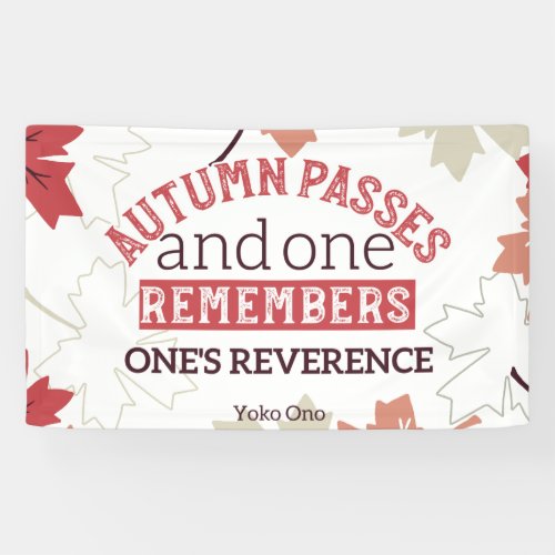 Red Autumn Inspirational Quotes White Banner