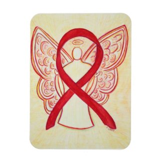 Red Awareness Ribbon Angel Art Magnet