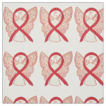Red Awareness Ribbon Angel Fabric Art Material
