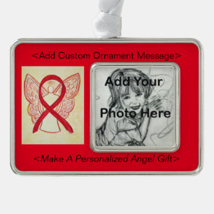 Red Awareness Ribbon Angel Ornament