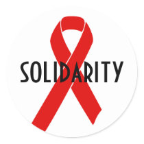 Red Awareness Ribbon   your message Classic Round Sticker