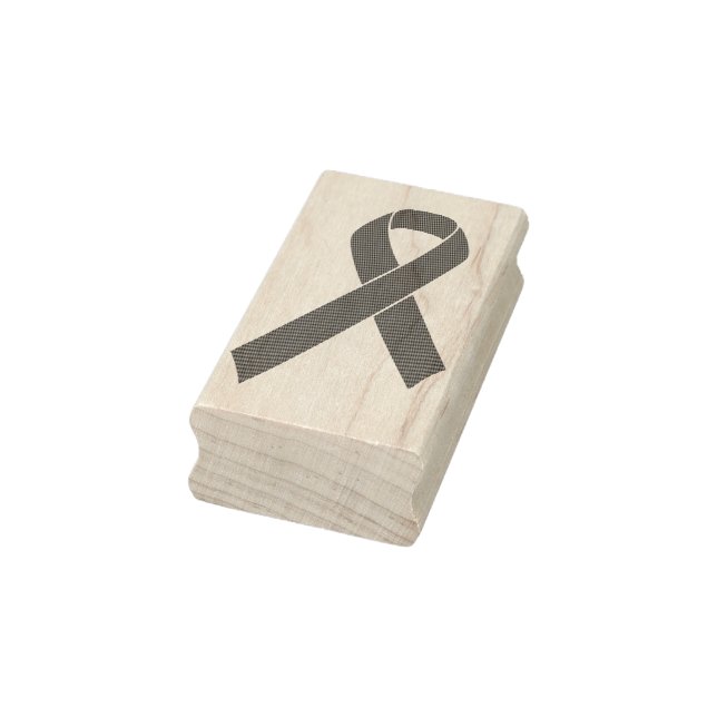 Red Awareness Ribbon + your message Rubber Stamp (Stamp)
