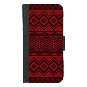 Red Aztec Iphone 8/7 Wallet Case by BryBry07 at Zazzle