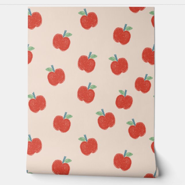 Red baby  apples wallpaper  (Unrolling)