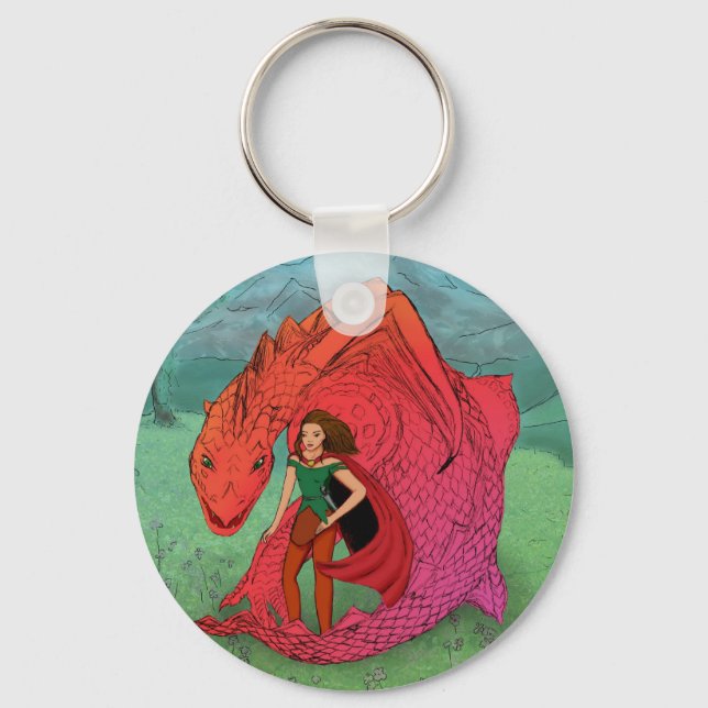 Red Baby Dragon Keychain (Front)