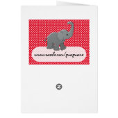 red baby elephant cards (Back)