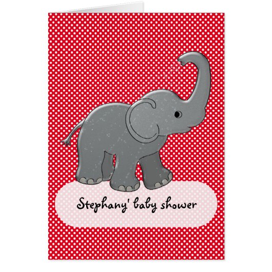 red baby elephant cards (Front)