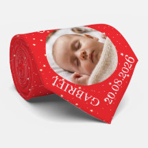 Red Baby Photo Name Year Dad Keepsake