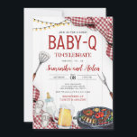 Red Baby-Q Baby Shower Invitation<br><div class="desc">Red Baby-Q Baby Shower Invitation,  Backyard Couples Baby Sprinkle,  Printable Baby Boy,  BBQ Party Template

This beautiful invite template is the perfect way to invite your guests to your baby shower!</div>