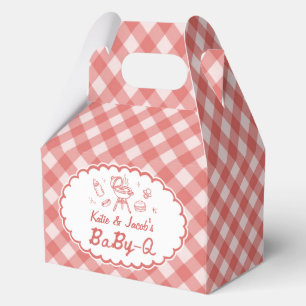 Red Baby-Q BBQ Baby Shower Favor Boxes