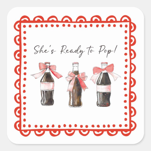 Red Baby Soda Ready to POP Sticker (Front)